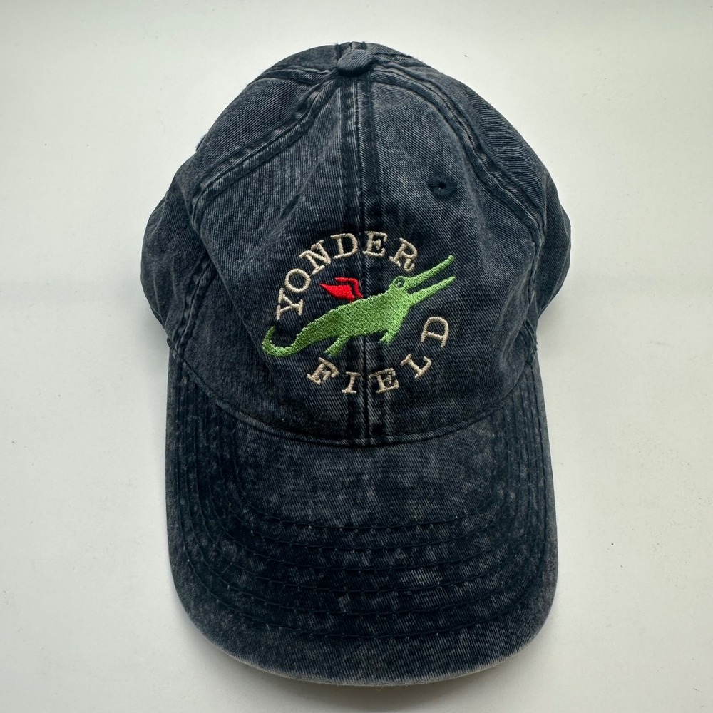 Royal Resortwear Yonder Field Alligator Acid Wash Black Cotton Dad Hat Cap